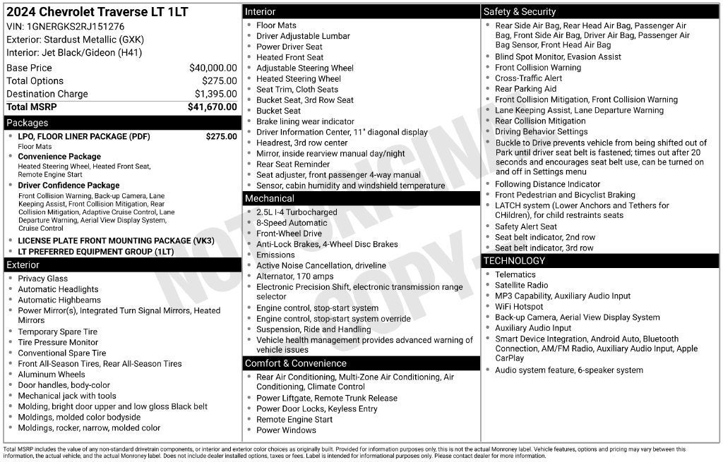2024 Chevrolet Traverse LT