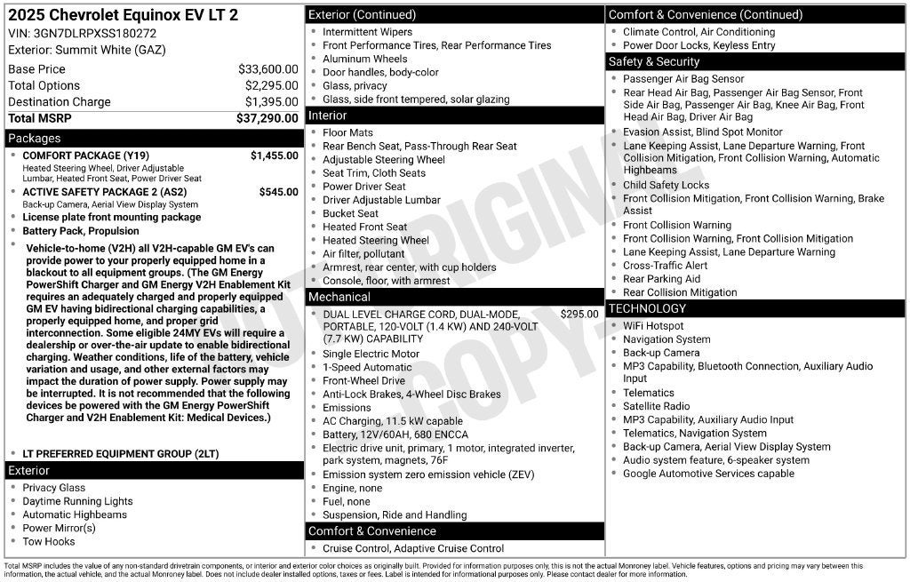 2025 Chevrolet Equinox EV LT