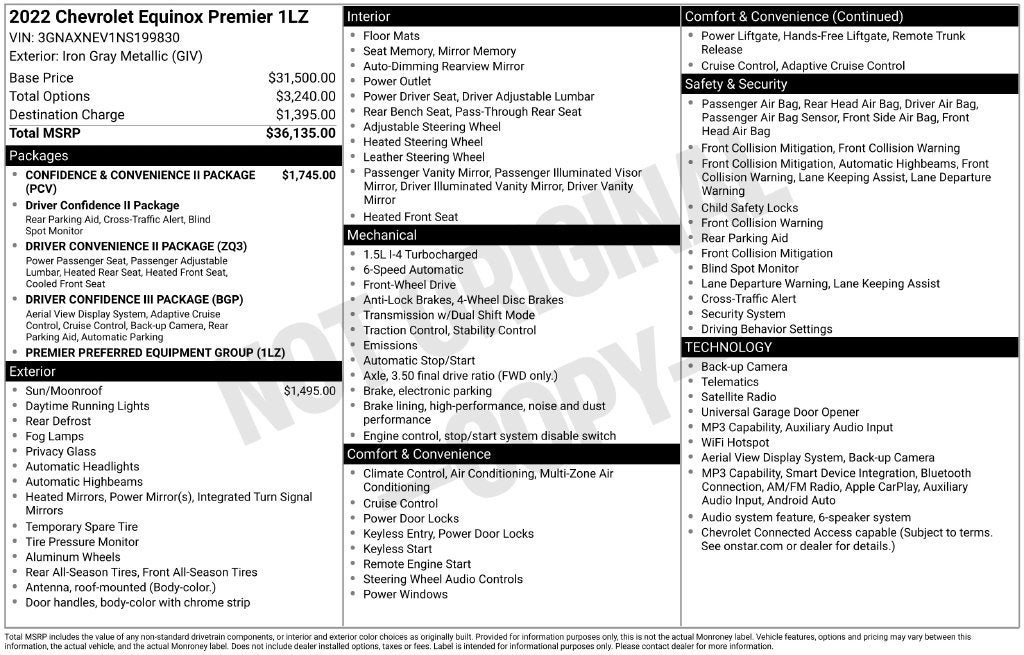2022 Chevrolet Equinox Premier