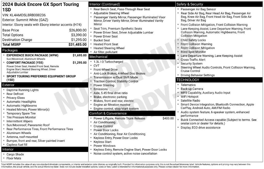2024 Buick Encore GX Sport Touring