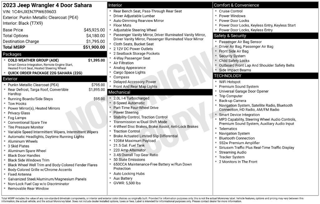 2023 Jeep Wrangler Sahara