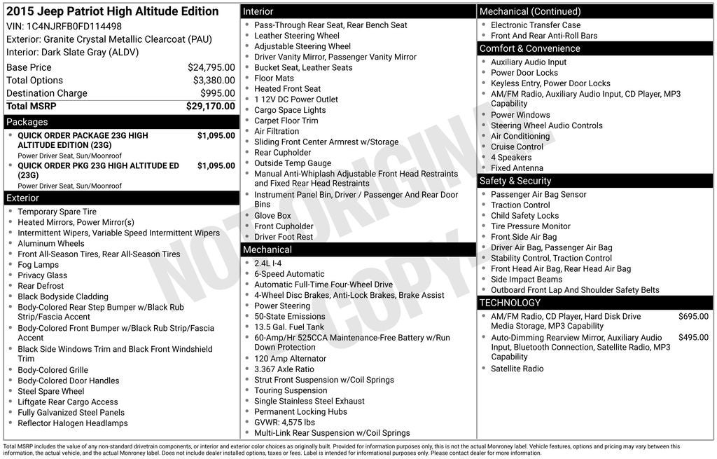 2015 Jeep Patriot Latitude
