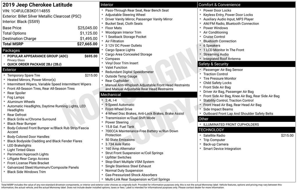 2019 Jeep Cherokee Latitude