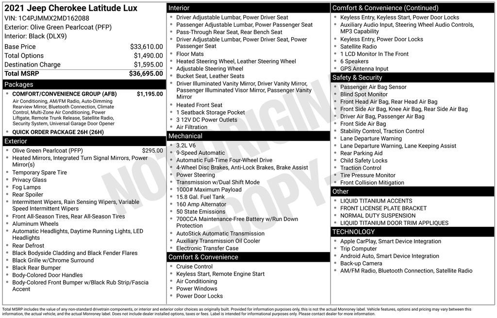 2021 Jeep Cherokee Latitude Lux