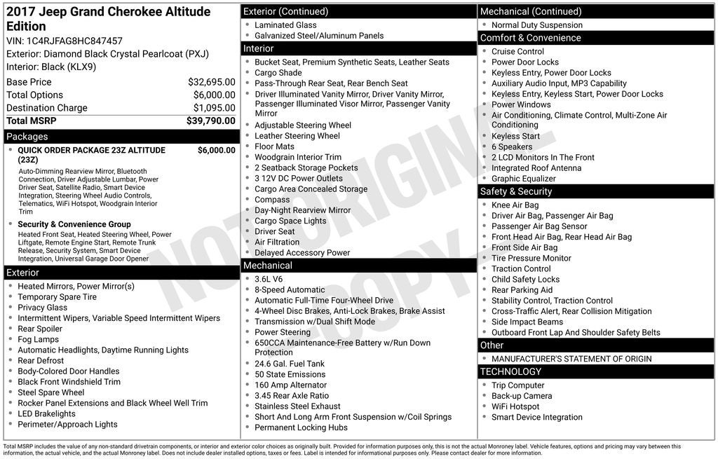 2017 Jeep Grand Cherokee Altitude