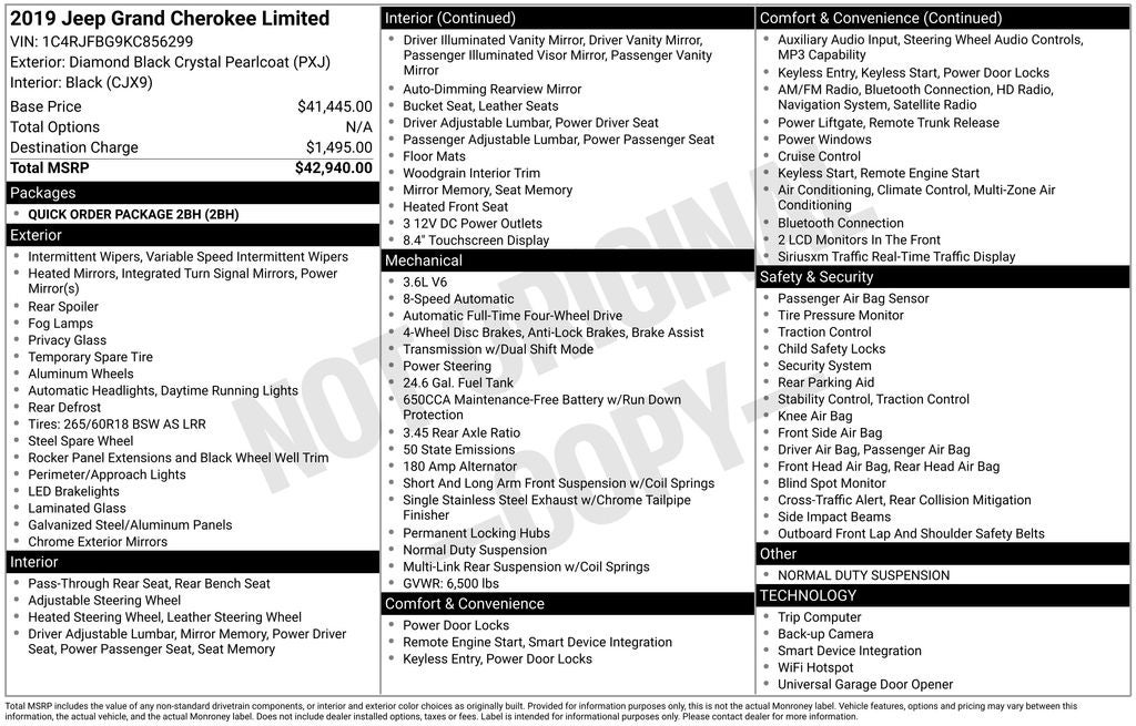 2019 Jeep Grand Cherokee Limited