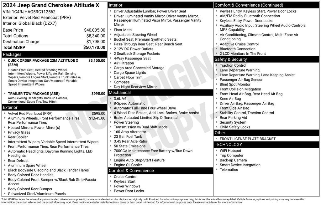 2024 Jeep Grand Cherokee Altitude X