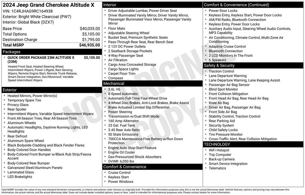 2024 Jeep Grand Cherokee Altitude X