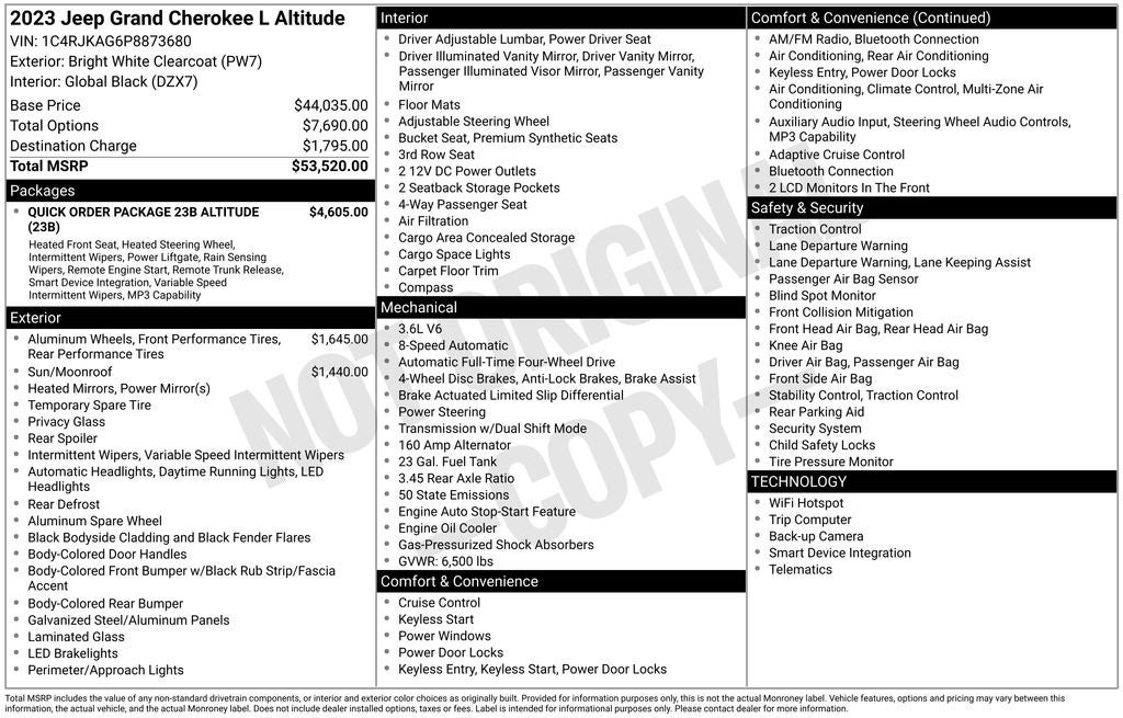 2023 Jeep Grand Cherokee L Altitude
