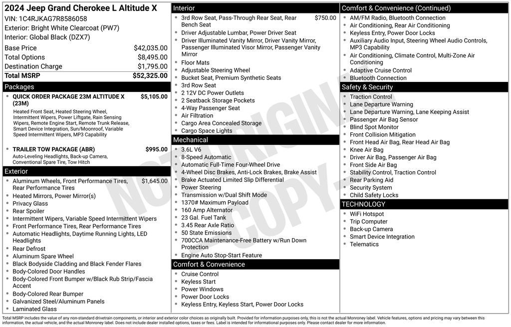 2024 Jeep Grand Cherokee L Altitude X 4x4's photo