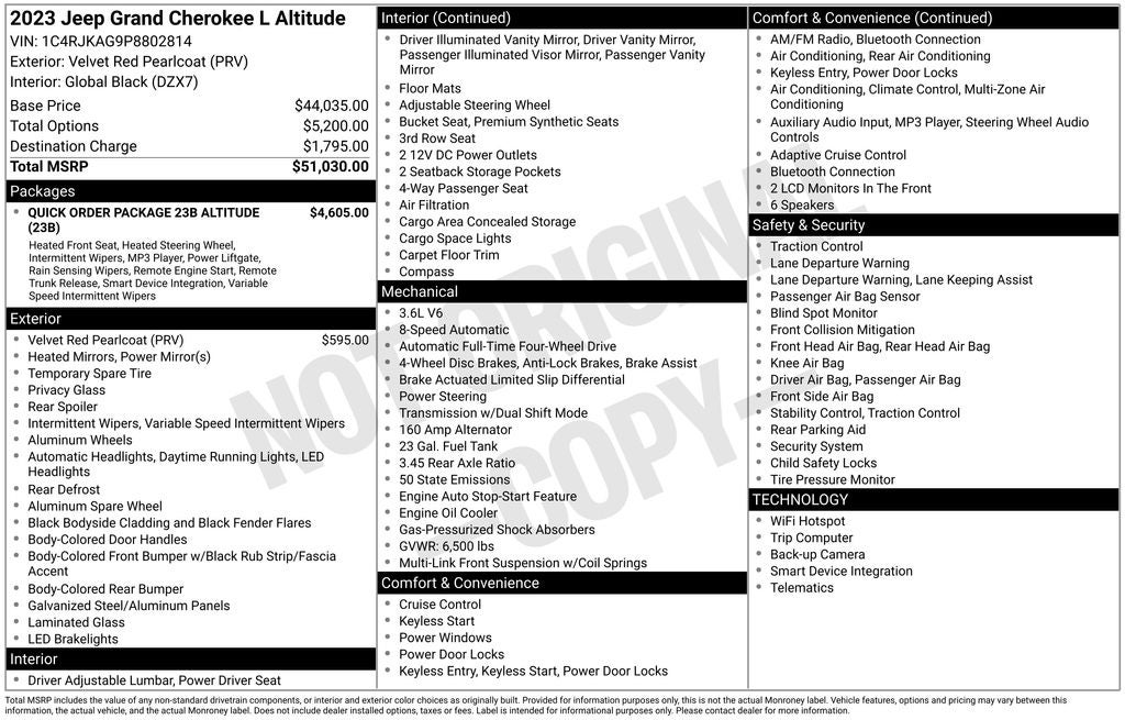 2023 Jeep Grand Cherokee L Altitude