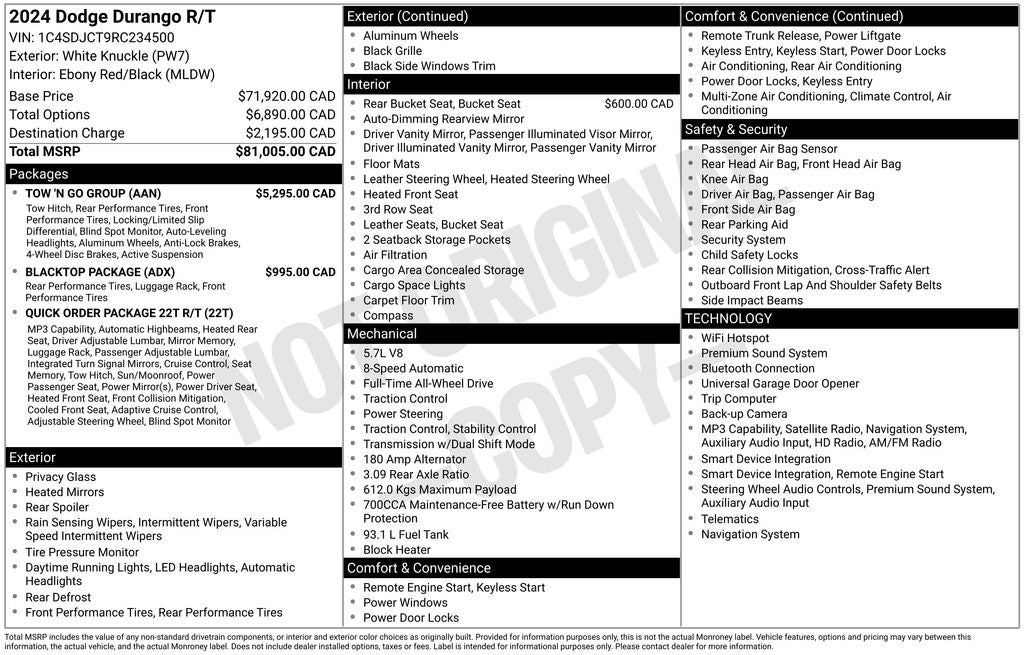 2024 Dodge Durango Base