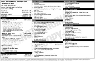 2022 Jeep Gladiator Altitude