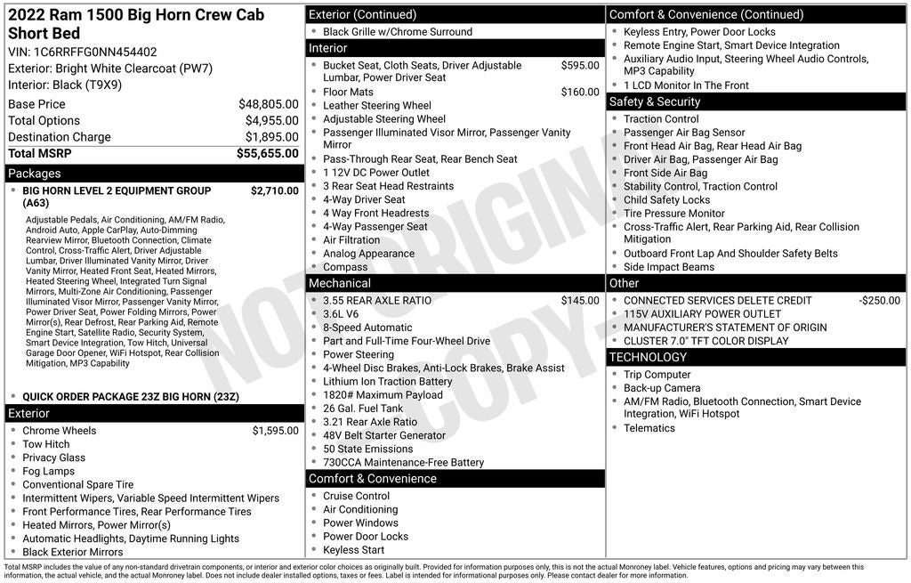 2022 RAM 1500 Big Horn/Lone Star