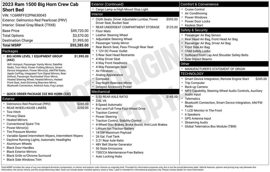 2023 RAM 1500 Big Horn/Lone Star