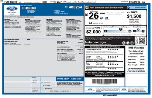 2014 Ford Fusion S