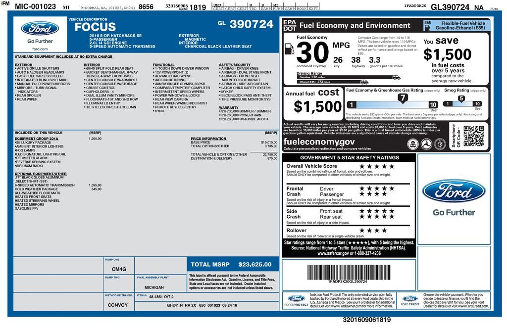 2016 Ford Focus 5 Door Hatch SE's photo