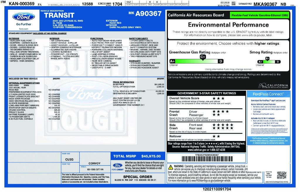 2021 Ford Transit-350 XL