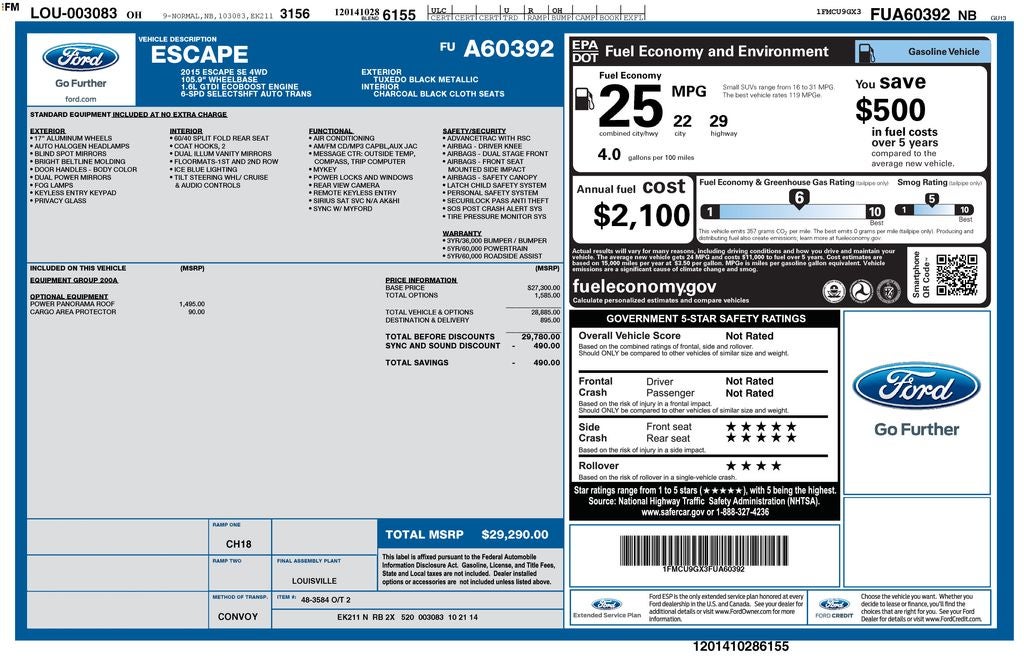 2015 Ford Escape SE