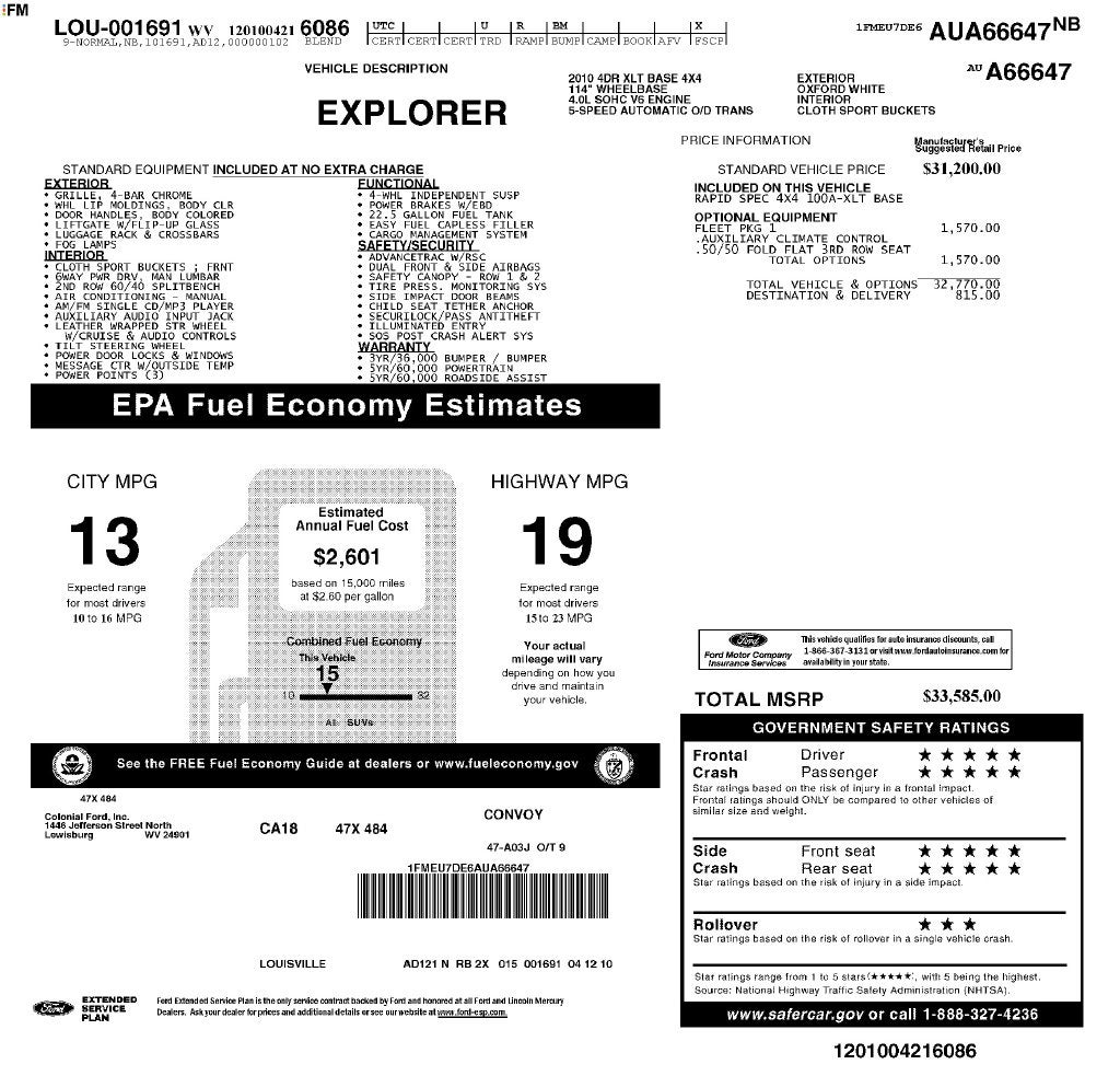 2010 Ford Explorer XLT