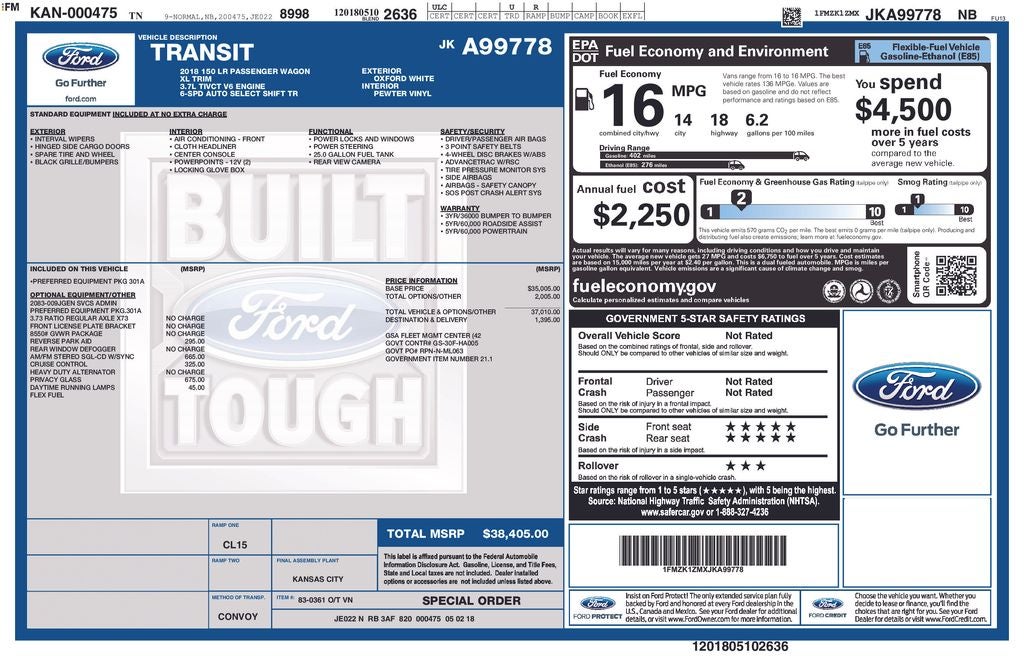 2018 Ford Transit-150 XL
