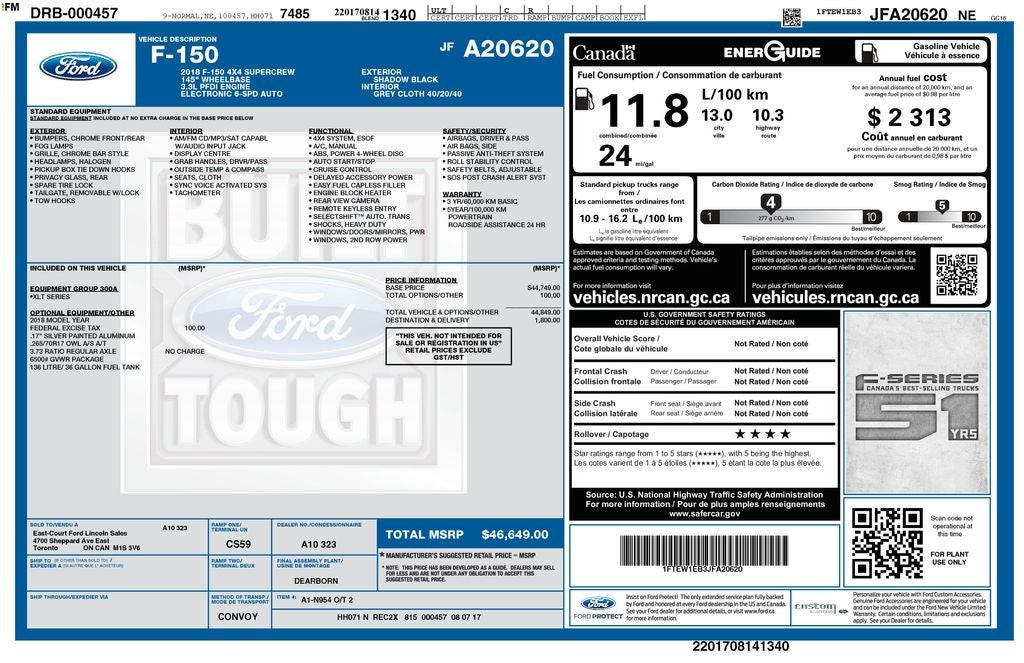 2018 Ford F-150 XLT