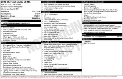 2020 Chevrolet Malibu LS 1FL