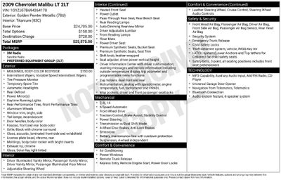 2009 Chevrolet Malibu LT 2LT
