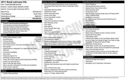 2011 Buick LaCrosse CXL