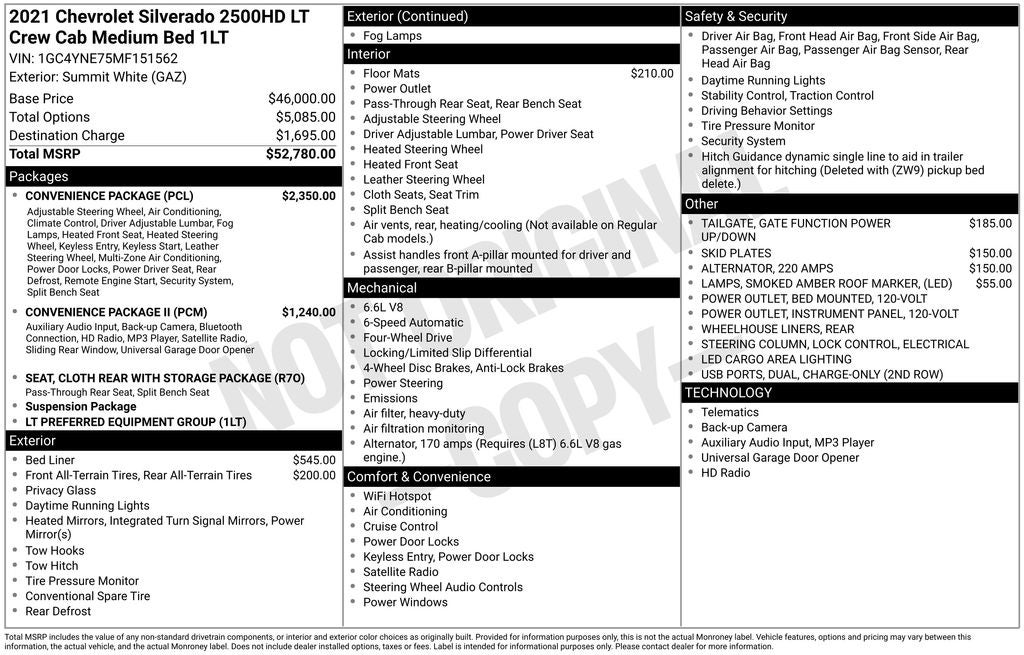 2021 Chevrolet Silverado 2500HD LT