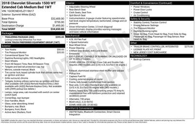 2018 Chevrolet Silverado 1500 WT