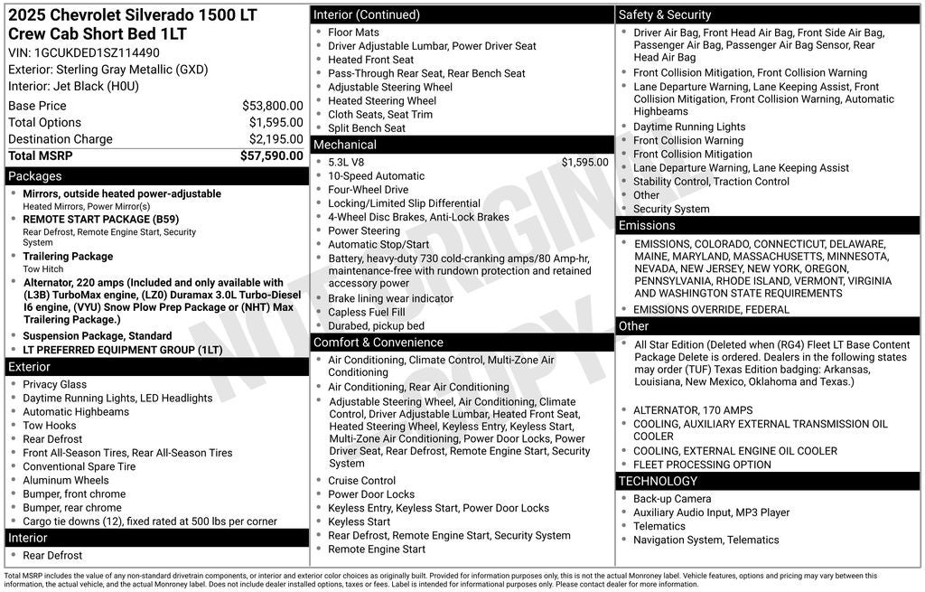 2025 Chevrolet Silverado 1500 LT