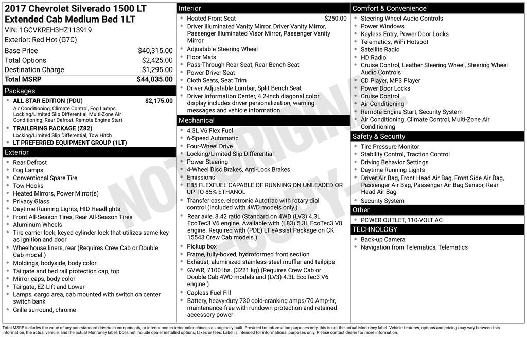 2017 Chevrolet Silverado 1500 LT LT1