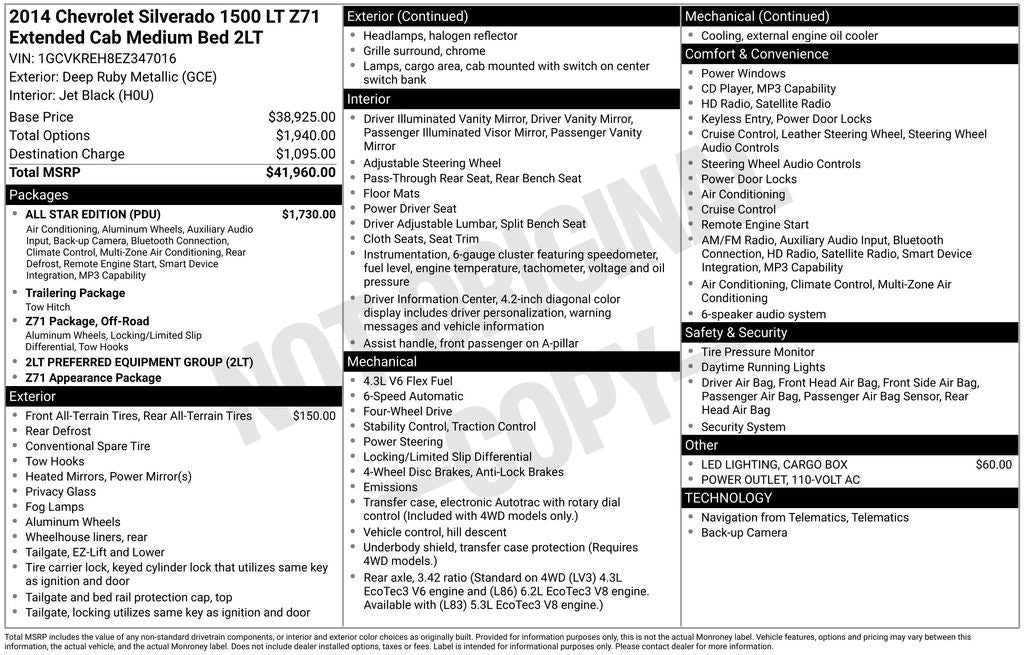2014 Chevrolet Silverado 1500 LT LT2