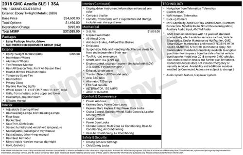 2018 GMC Acadia SLE-1