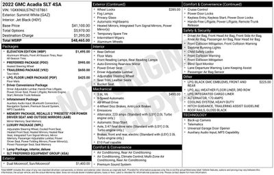 2022 GMC Acadia SLT