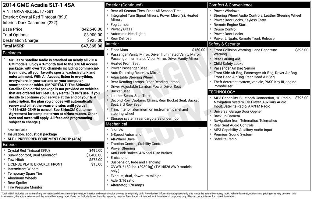 2014 GMC Acadia SLT-1