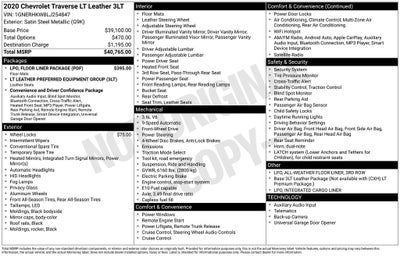 2020 Chevrolet Traverse 3LT