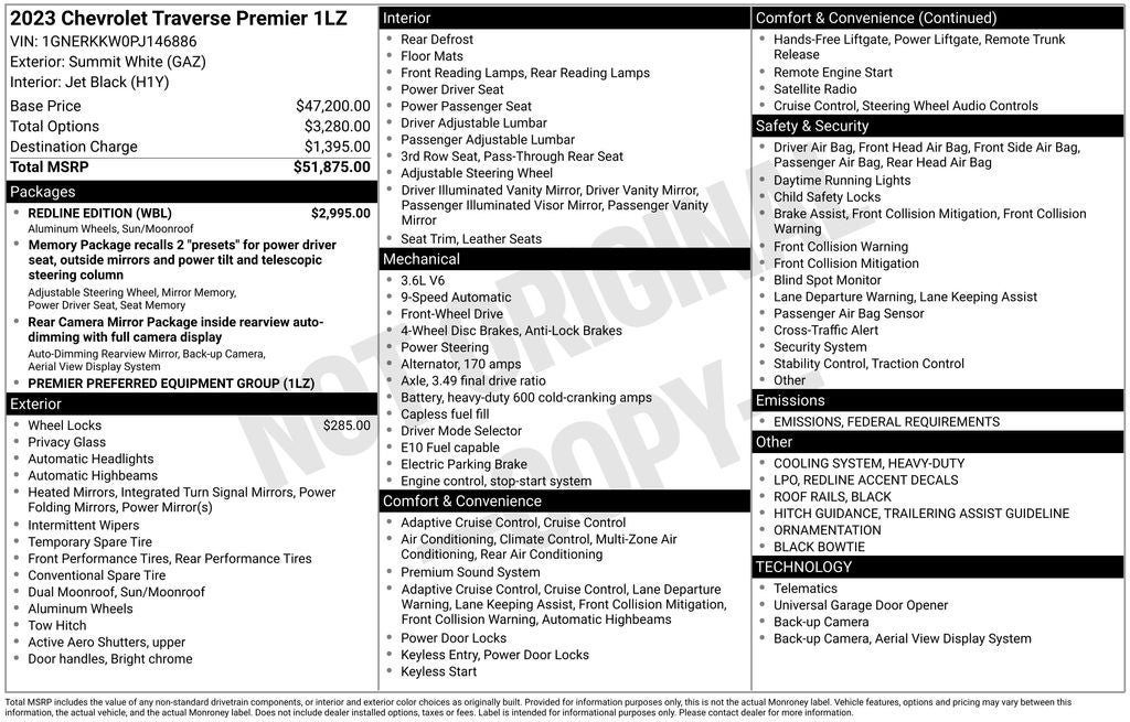 2023 Chevrolet Traverse Premier
