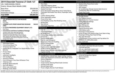 2019 Chevrolet Traverse LT Cloth w/1LT