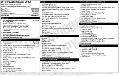 2016 Chevrolet Traverse 2LT 2LT