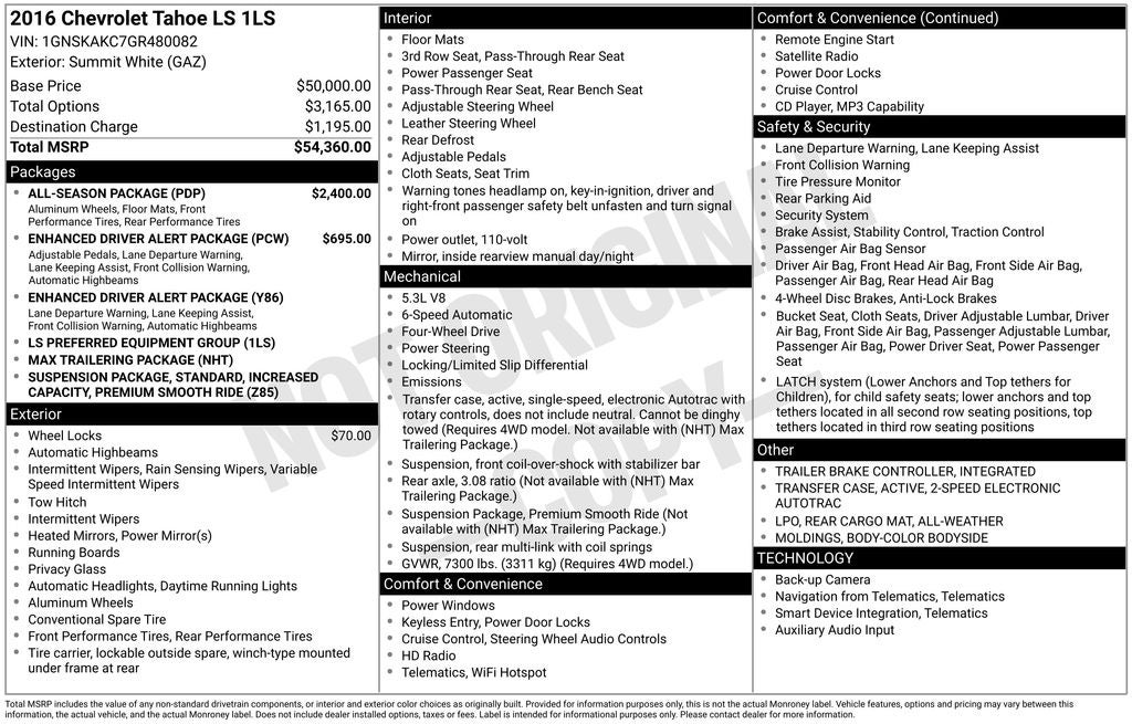 2016 Chevrolet Tahoe LS