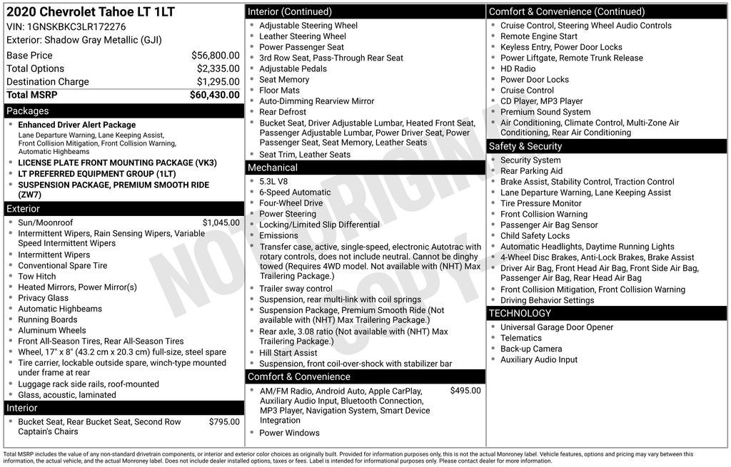 2020 Chevrolet Tahoe LT