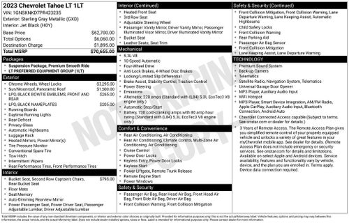 2023 Chevrolet Tahoe LT
