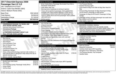 2017 Chevrolet Express 2500 LS Passenger