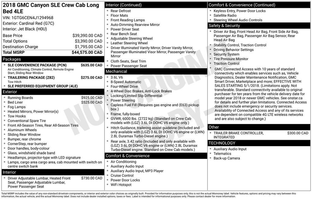 2018 GMC Canyon Base