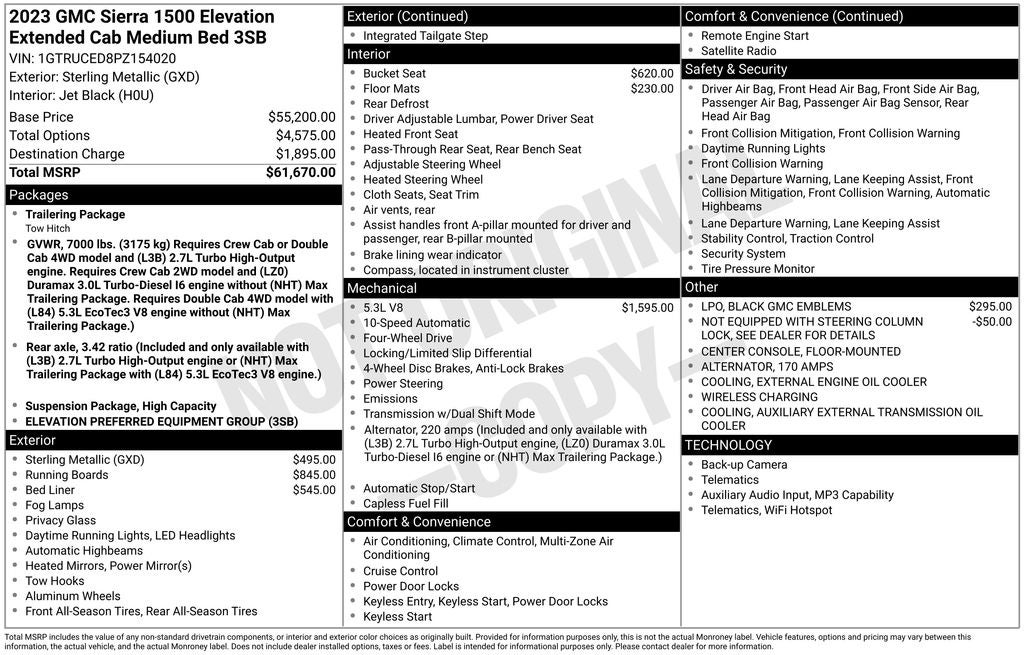 2023 GMC Sierra 1500 Elevation