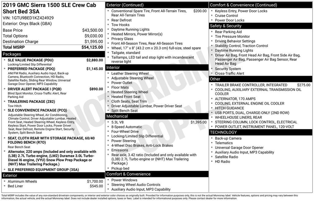 2019 GMC Sierra 4WD Crew Cab Short Box SLE's photo