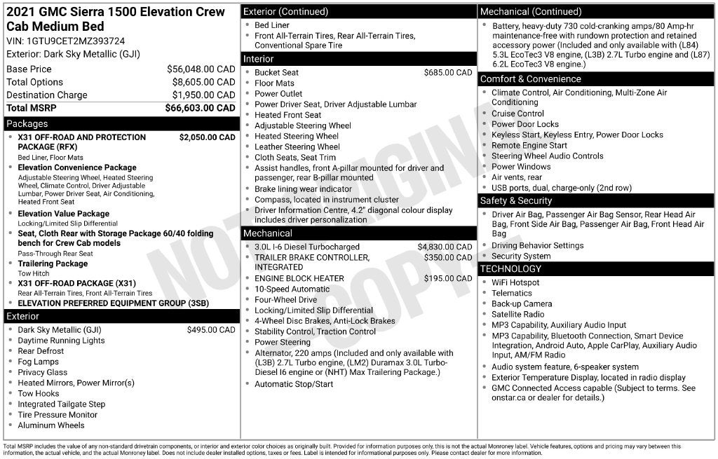 2021 GMC Sierra 1500 Elevation