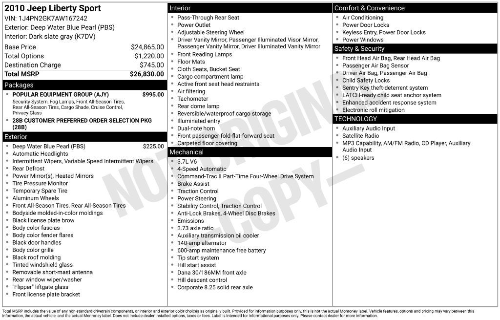 2010 Jeep Liberty Sport